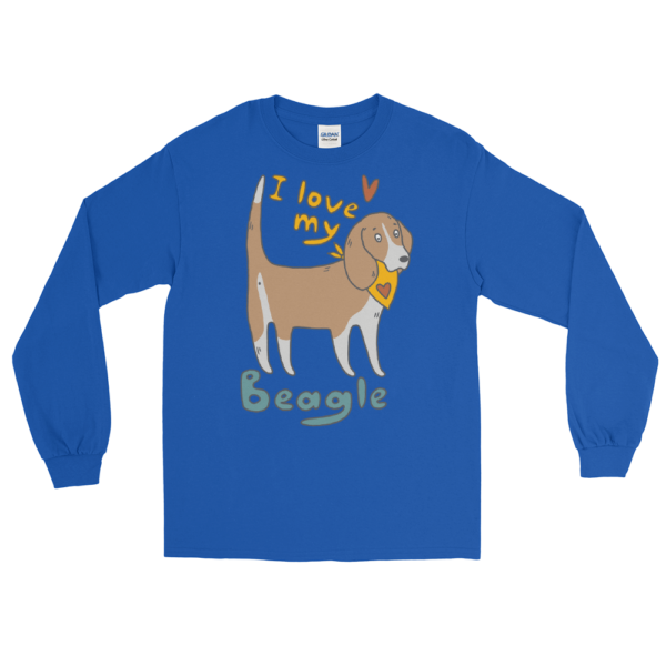 I Love My Beagle Men’s Long Sleeve Shirt - Image 5